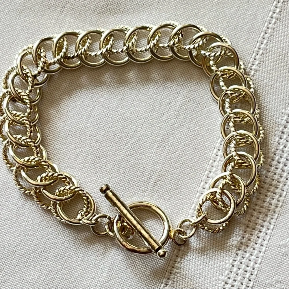 Chainmaille Rope & Smooth Texture Rings Bracelet Double Link Charm Bracelet - Picture 16 of 16